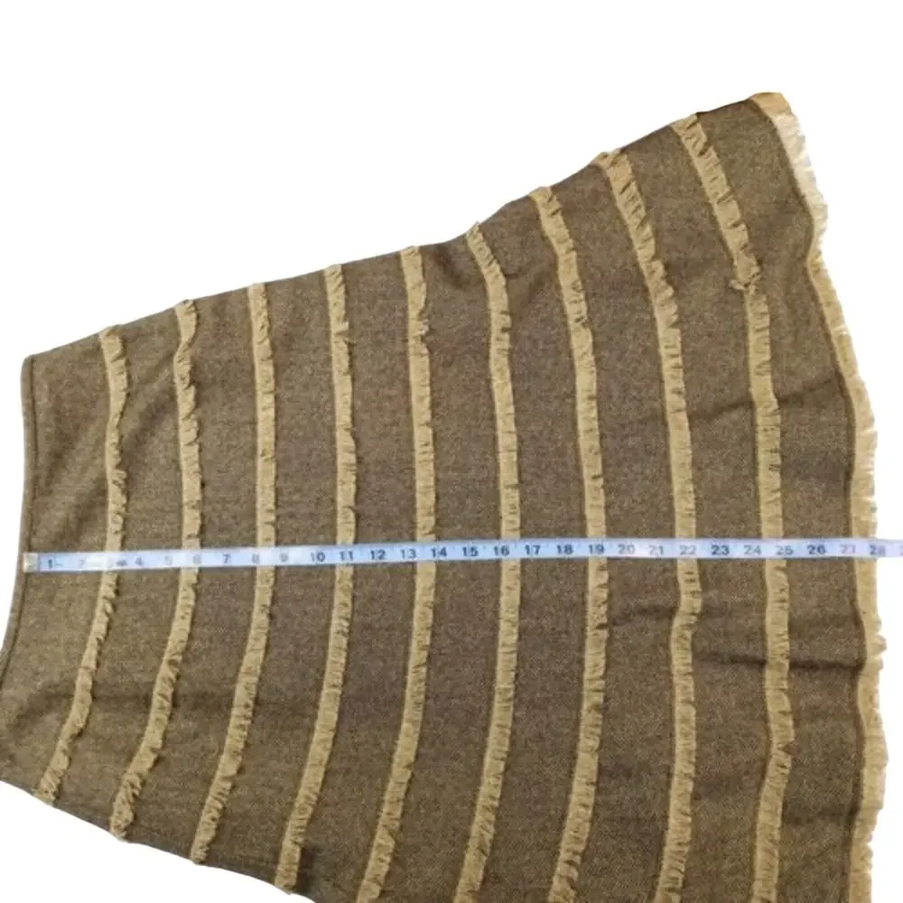Lafayette 148 Brown Herringbone Fringe Skirt 6
